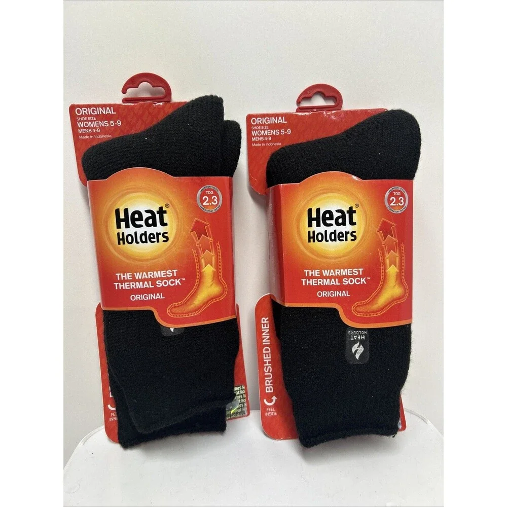 LOT OF‎ 2 - BRAND NEW - Grabber Women's Size 5-9 Heat Holder Socks